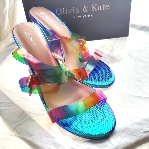 Gorgeous Rainbow Fashion 🩴 NWB ❤️ - Picture 9 of 10